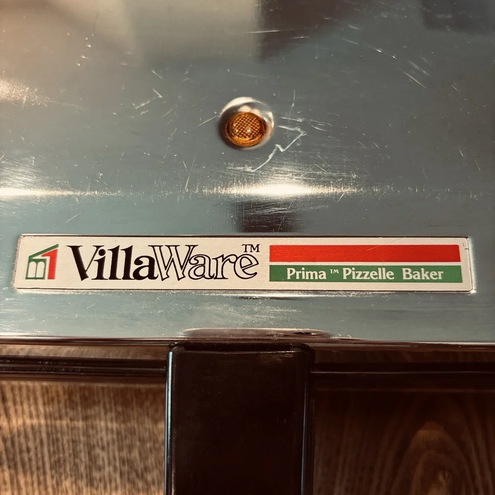 VillaWare Prima Pizzelle Baker 5000-NS Chrome Nonstick Italian Cookie Maker 750W